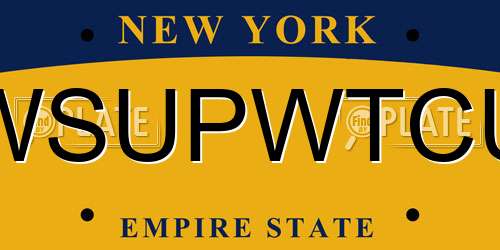 WSUPWTCU New York License Plate
