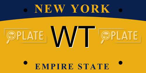 WT New York License Plate