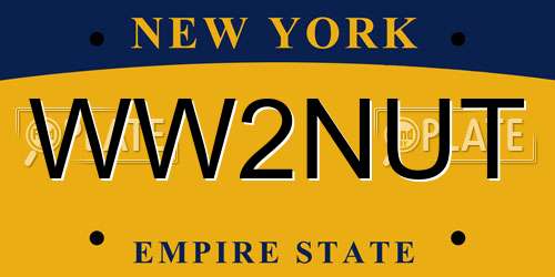 WW2NUT New York License Plate