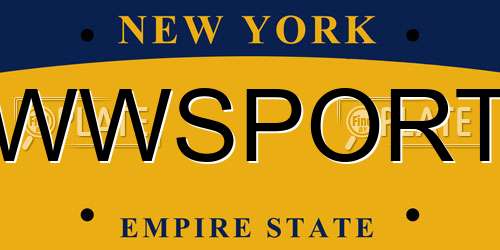 WWSPORT New York License Plate