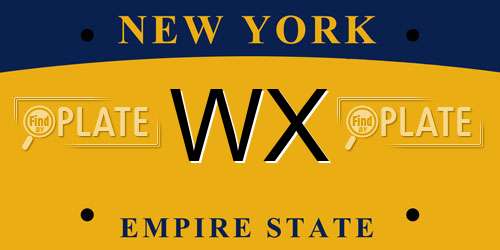 WX New York License Plate