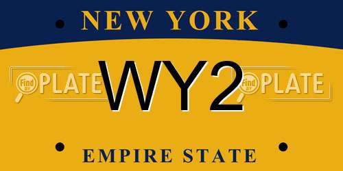 WY2 New York License Plate