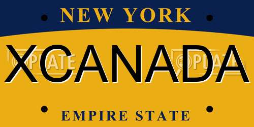 XCANADA New York License Plate