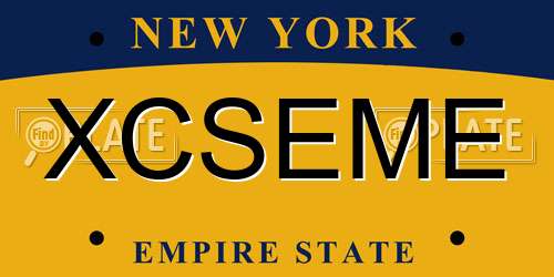 XCSEME New York License Plate