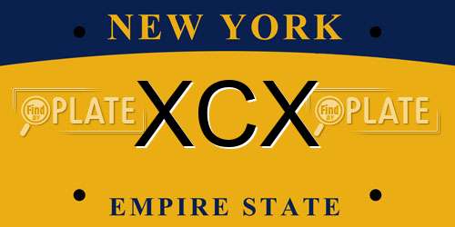 XCX New York License Plate