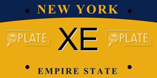 XE New York License Plate