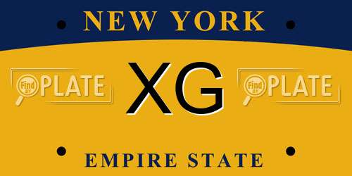 XG New York License Plate