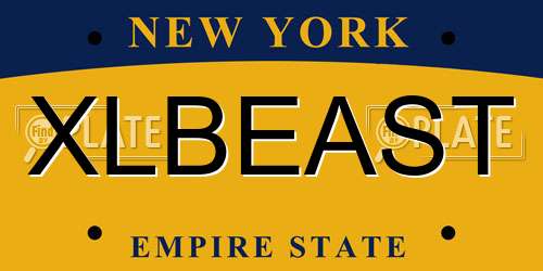 XLBEAST New York License Plate