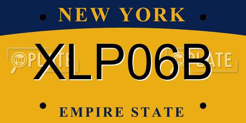 XLP06B New York License Plate