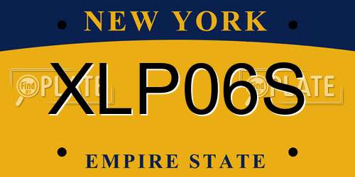 XLP06S New York License Plate