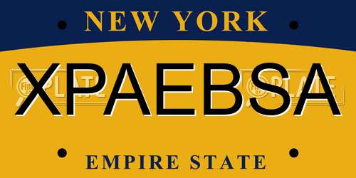 XPAEBSA New York License Plate