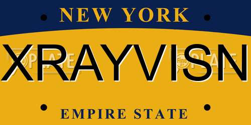 XRAYVISN New York License Plate
