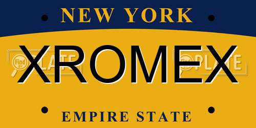 XROMEX New York License Plate