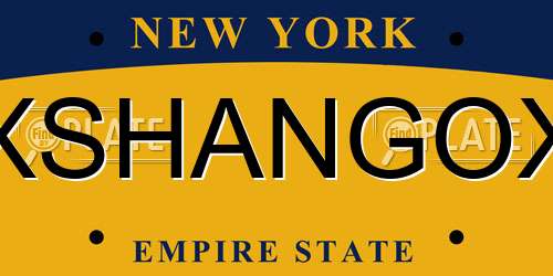 XSHANGOX New York License Plate