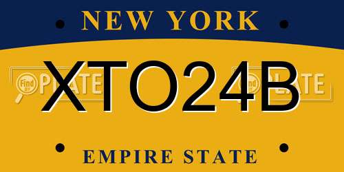 XTO24B New York License Plate