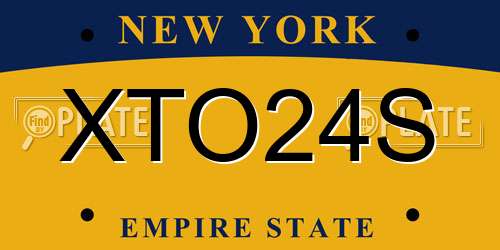 XTO24S New York License Plate