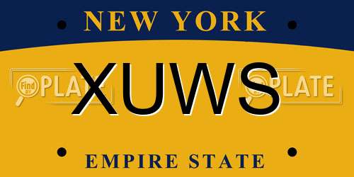 XUWS New York License Plate