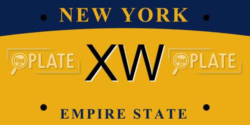 XW New York License Plate