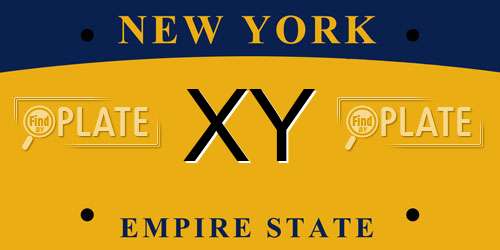XY New York License Plate