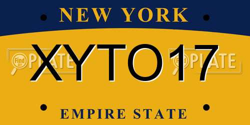 XYTO17 New York License Plate
