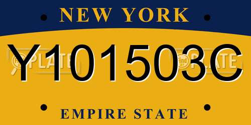 Y101503C New York License Plate