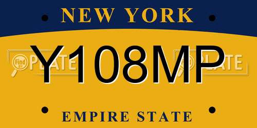 Y108MP New York License Plate