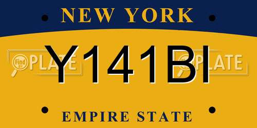 Y141BI New York License Plate