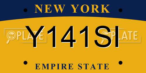 Y141SI New York License Plate