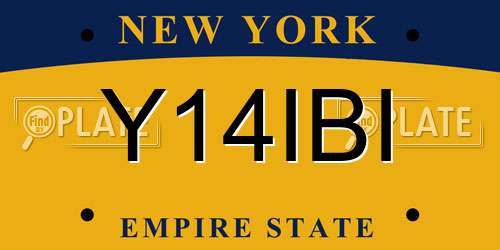 Y14IBI New York License Plate