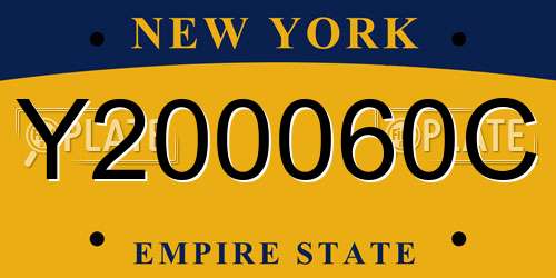 Y200060C New York License Plate