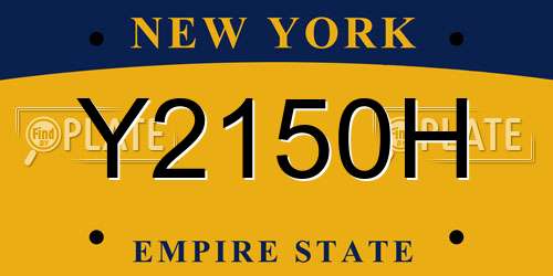 Y2150H New York License Plate