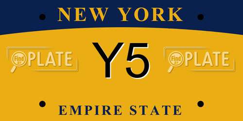 Y5 New York License Plate