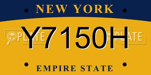 Y7150H New York License Plate