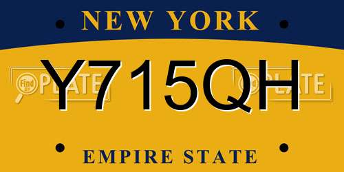 Y715QH New York License Plate