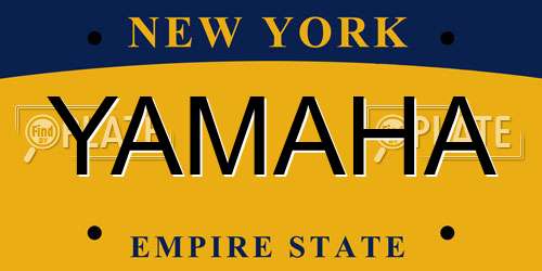 YAMAHA New York License Plate
