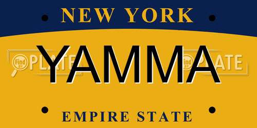 YAMMA New York License Plate