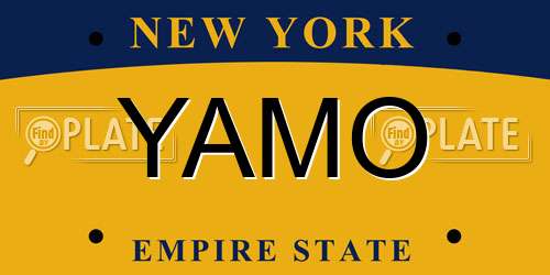 YAMO New York License Plate
