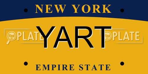 YART New York License Plate