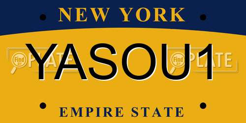 YASOU1 New York License Plate