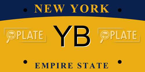YB New York License Plate