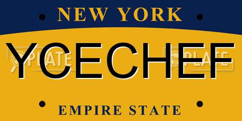 YCECHEF New York License Plate