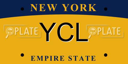 YCL New York License Plate