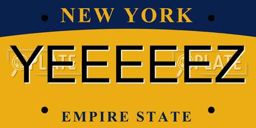 YEEEEEZ New York License Plate