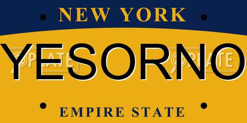 YESORNO New York License Plate