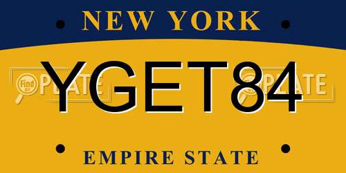 YGET84 New York License Plate