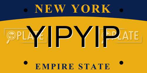 YIPYIP New York License Plate