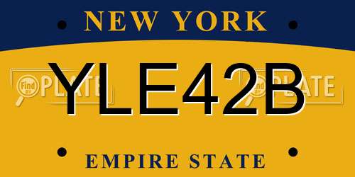 YLE42B New York License Plate
