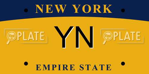 YN New York License Plate