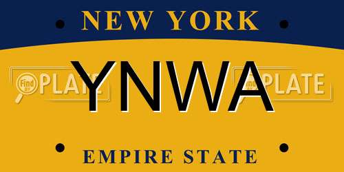 YNWA New York License Plate