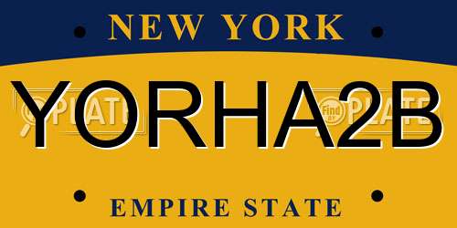 YORHA2B New York License Plate